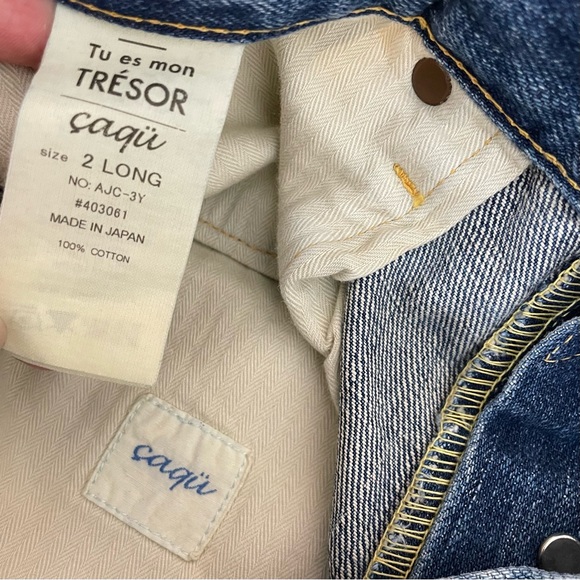 Tu Es Mon Tresor Japan Selvedge Denim Button Fly Bow Jeans - Picture 13 of 13